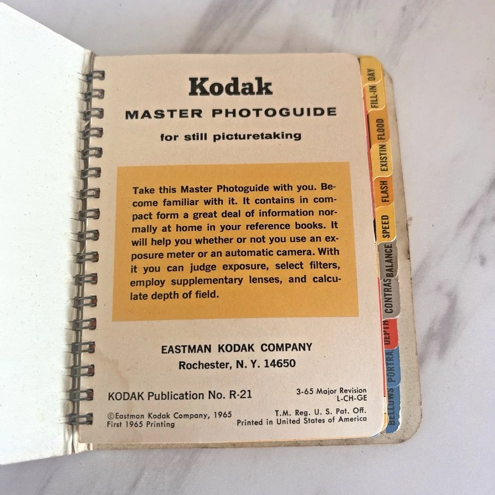Vintage Kodak Master Photoguide for Still Picturetaking 1965 first printing BxPP